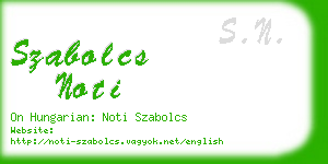 szabolcs noti business card